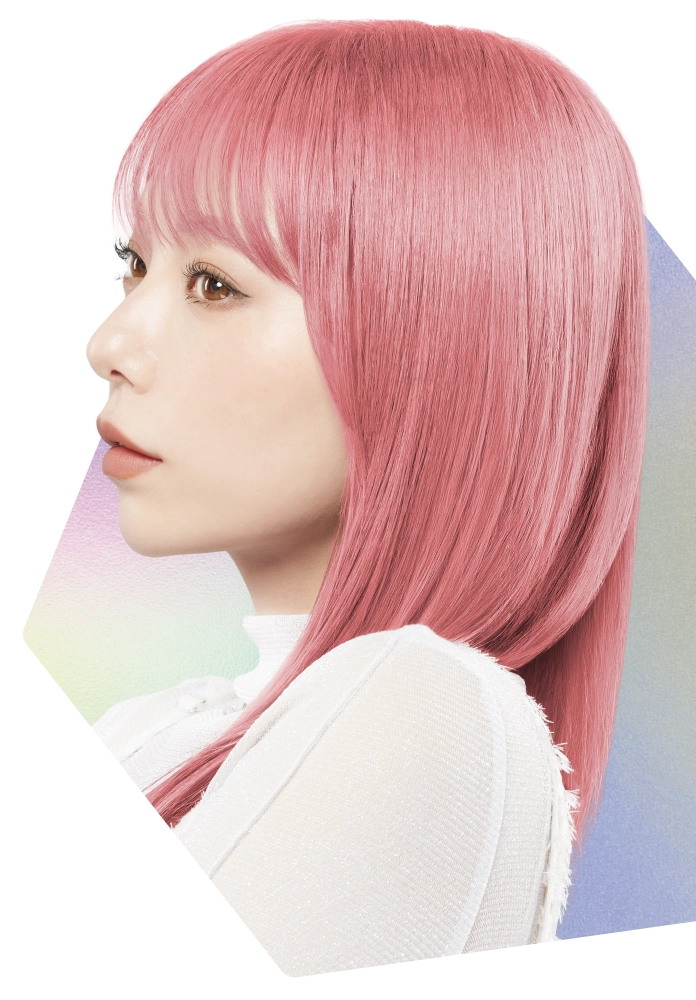 カラーシャンプー ピンク モデルイメージ