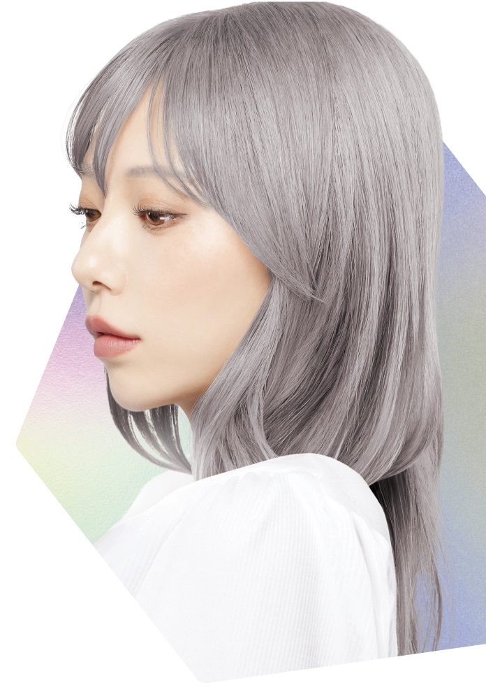 カラーシャンプー グレー モデルイメージ