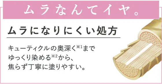 ムラになりにくい処方