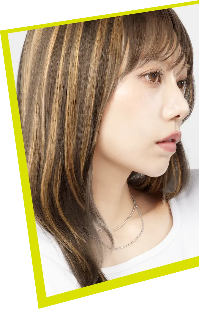 ハイトーンブリーチ（ポイント用） ハイライトカラー モデルイメージ