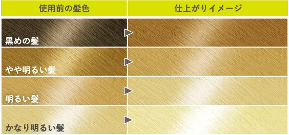 使用前の髪色 仕上がりイメージ